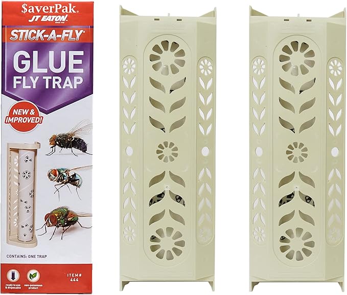 $averPak 2 Pack - JT Eaton Stick-A-Fly Glue Fly Stick Traps