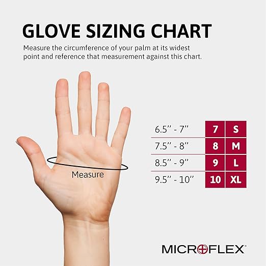Ansell MICROFLEX Blaze N48 Exam Standard Gloves - Size 2XL, Orange (Case of 1000)