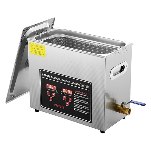 VEVOR 6L Ultrasonic Cleaner with Digital Timer & Heater, Professional Industrial Cleaner for Glasses Watch Rings Small Parts Circuit Board