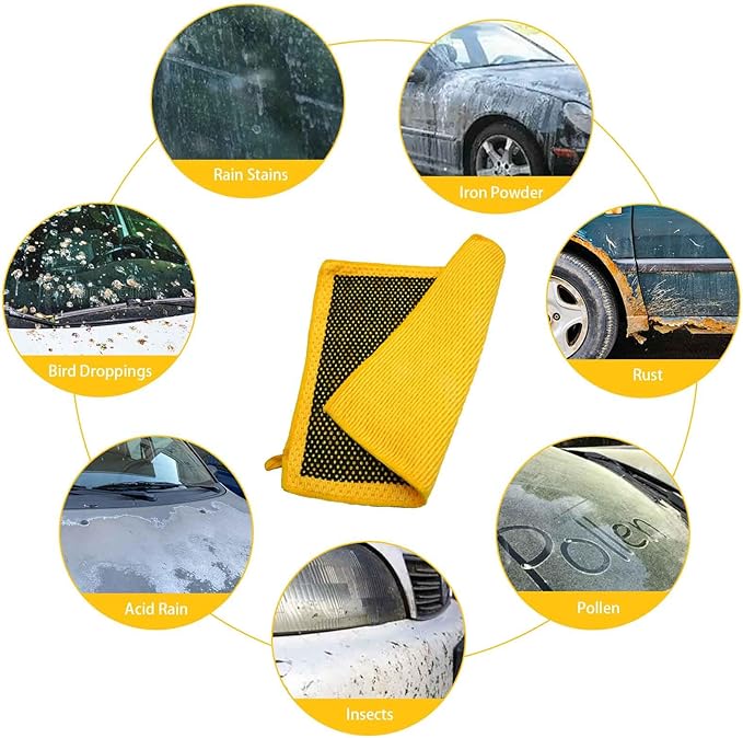 12 x 12 Inch Clay Towel Auto Detailing, Auto Detailing Clay Mitt 1 Pack 8.5x5.7 inches