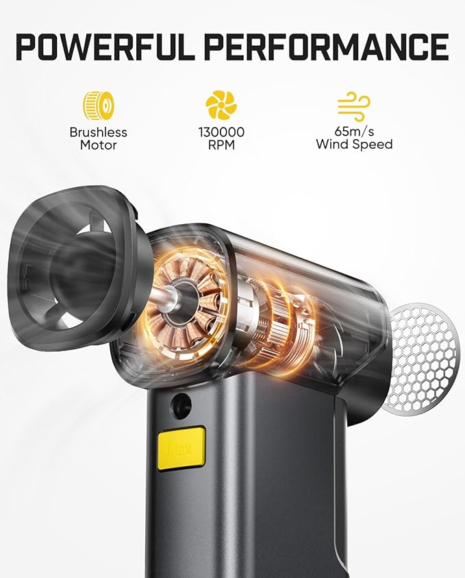 Fanttik B10 Pro Max Electric Air Duster & E1 Max 3.7V Electric Screwdriver-Grey