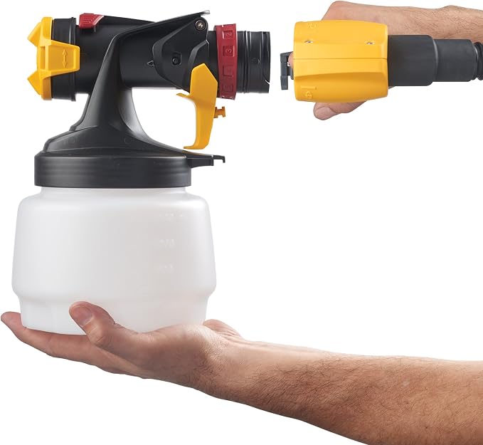 Wagner SprayTech 0529090 FLEXiO 4000 Stationary HVLP Paint and Stain Sprayer, Sprays Most Unthinned Latex, Includes Two Nozzles, iSpray Nozzle and Detail Finish Nozzle