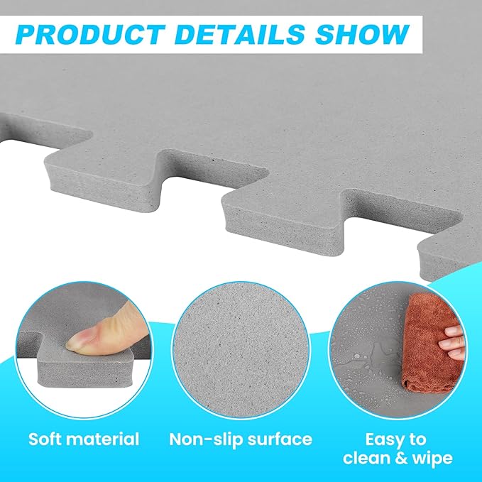 85IN Hot Tub Mat for Inflatable Tub,1/4" Thickness Square-Shaped Hot Tub Pad Foundation, Upgraded Thickened Eva Foam Padding for Outdoor Hot Tubs