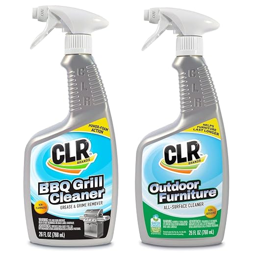 CLR Grill Cleaner and Degreaser Plus Outdoor Furniture Cleaner Bundle; VOC-free; 2-Pack of 26 Ounce Sprays