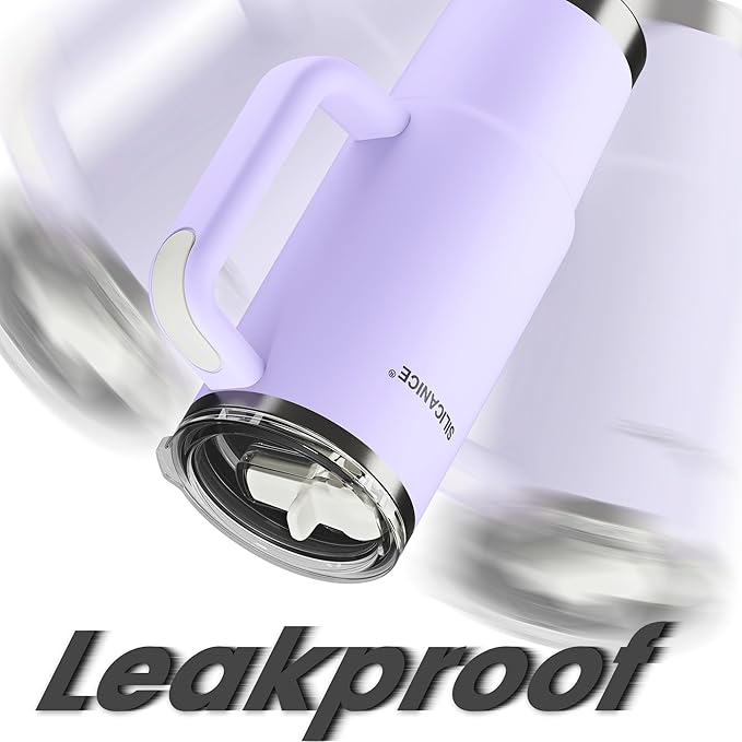 For Travel & Gym – Never Drink from a Moldy Lid Again: 30oz Hygienic Tumbler, 100% Leakproof Lid & Removable Foldable Spout. Reinforced Base, Fits Cup Holders- Lilac