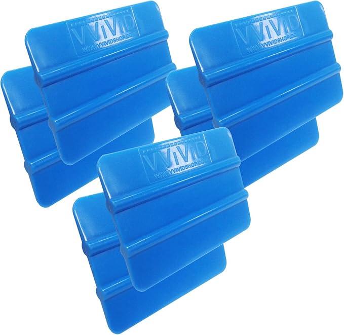 VViViD Blue Handheld Vinyl Wrap Applicator Squeegee (6 Pack)