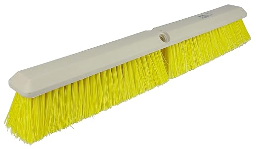 Weiler 42165 Perma-Sweep 18" Block Size, Yellow Polystyrene Fill, Medium Sweeping Floor Brush