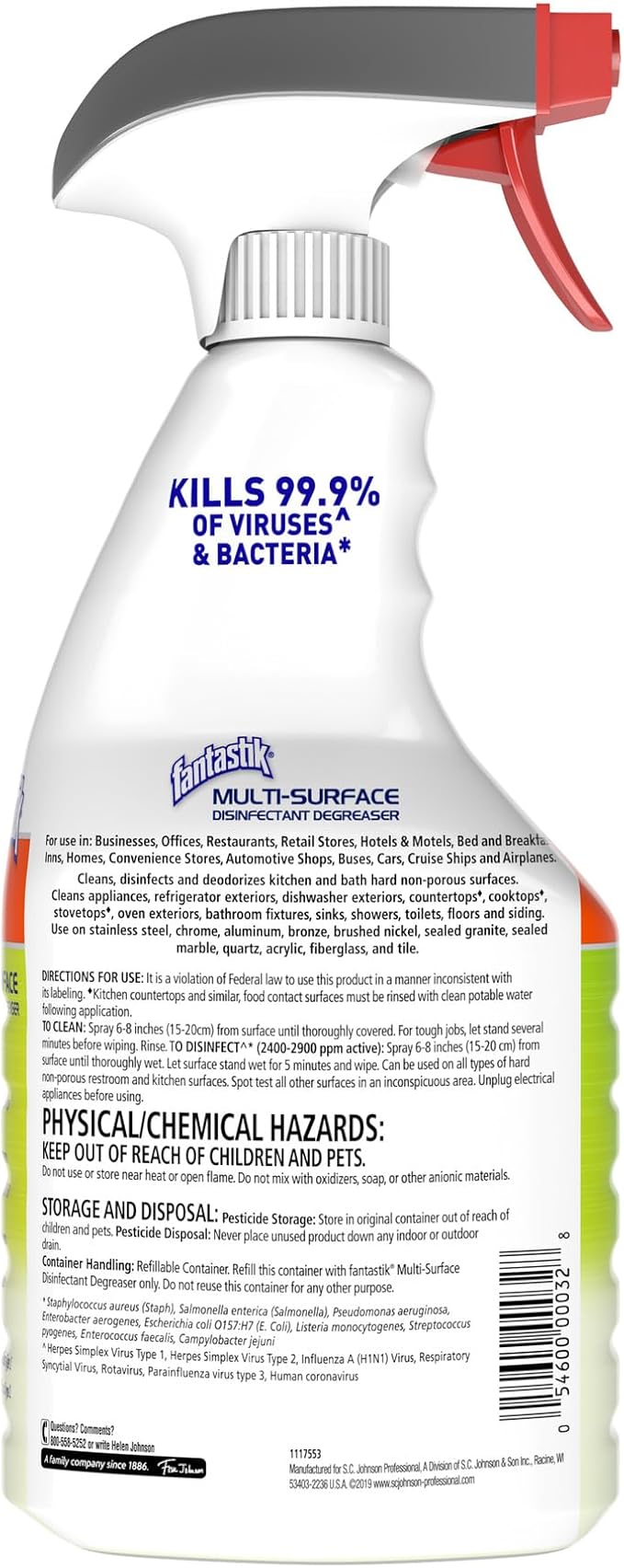 Fantastic Multi Surface Degreaser 32 Fl Oz, Herbal Scent, bundled with Micro Fiber Cloth