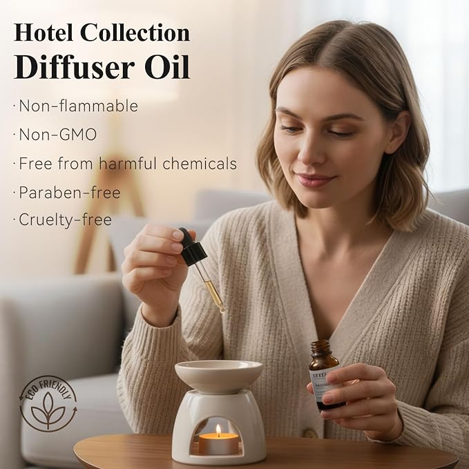 Hotel Collection Diffuser Oil Scent Inspired by The Iconic 5-Star Hotel Baccarat for Waterless Diffuser & Home Scenting Essential Oil for Ultrasonic and Crafting (4 Fl Oz Pack of 1)