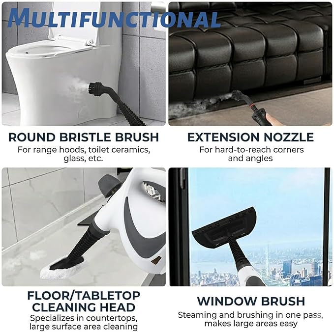 Steam Cleaner, Vaporesso Pro Steam Cleaner, Portable Steam Cleaner with 12PCS Accessories, Multi-purpose Steamer for Home Use, Cleaning Floor, Kitchen