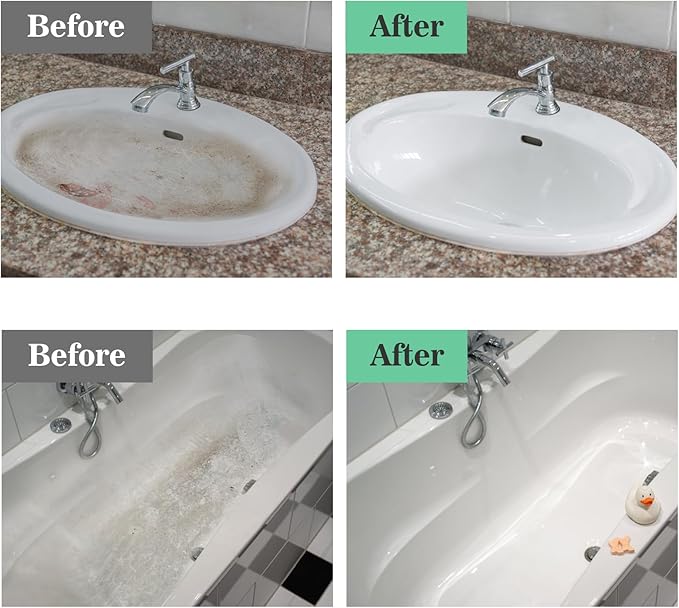 NADAMOO Water-Based Tub and Tile Spray Paint, Less Irritating Odor Aerosol Refinishing Paint for Bathroom Porcelain Bathtub Sink, 2 Cans, Semi-Gloss White