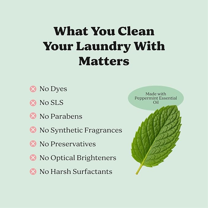Pronounce Laundry Detergent Powder Alternative | Cleaner Ingredients. Safer for Sensitive Skin. Stain + Smell Fighting. With Essential Oils. HE Safe (Peppermint, 120 Loads)