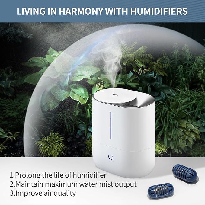 Demineralization Cartridge for Humidifier Compatible with HoMedics Total-Comfort Ultrasonic Humidifier: 20- Pack Demineralizer Tablets Filter Replacement for Water Decalcification, Remove Odor