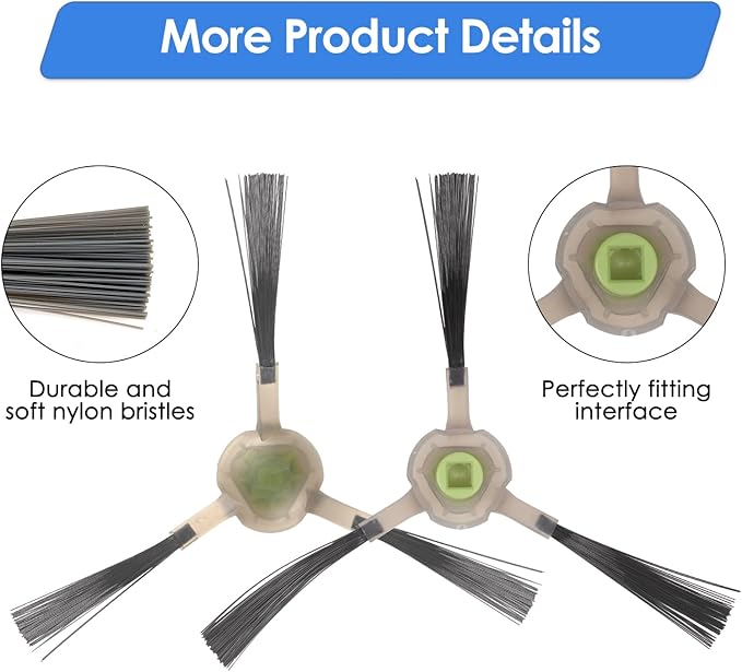 (5 Pack) M210 Replacement Side Brushes Compatible With Lefant M210B, M213S, M210S, M210, M213, M210 Pro, M210P, OKP Life K2, K3, K3A, K4, K5, Robotic Vacuum Cleaner, Side Brush Kit, Accessories Kit