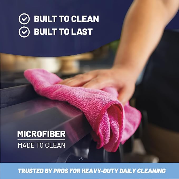 MW Pro Microfiber Cleaning Cloth | Gray | 36 Pack | 16” x 16” | All Purpose Microfiber Towels - Clean, Dust, Polish, Scrub, Absorbent