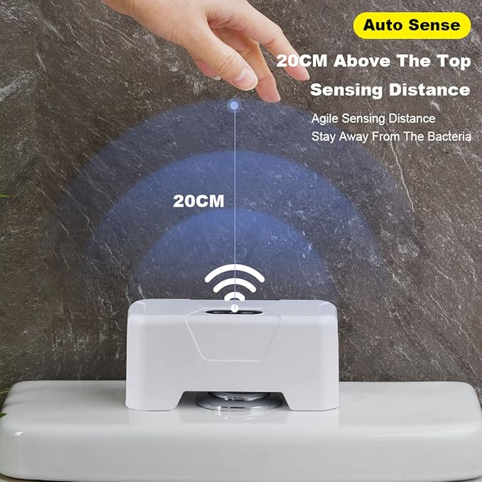 Automatic Toilet Flusher, 2023 Upgraded Touchless Toilet Flush Kit, Hands Free External Infrared Sensor Toilet Flusher, Waterproof Flusher for Toilets for Home and Public Use (1 SET)