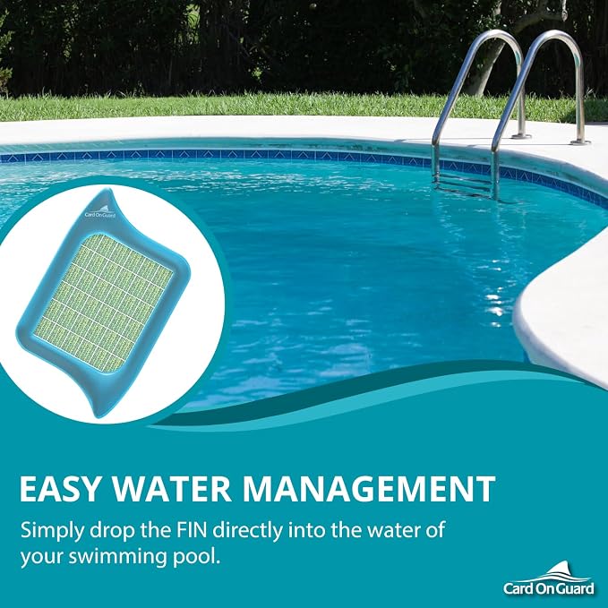 Solar Sanitizer FIN for Swimming Pools | Reduces Chlorine Use by 50% for 12 Months | One FIN Per 15,000 Gallons