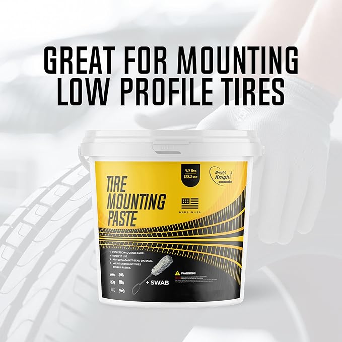 Tire Mounting Paste & Lube – Easy Application, No Rim Damage – Eco-Safe Compound + Pro Swab – Works on ATV, Motorcycle, Truck, Car