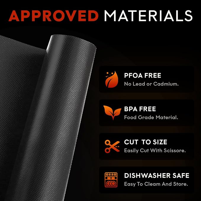 3 Pack Non-Stick Heavy Duty Oven Liners Set for Bottom of Electric Oven by Grill Magic - Thick, Heat Resistant Fiberglass Mat - Easy to Clean, Reduce Spills, Stuck Foods & Clean Up - BPA Free