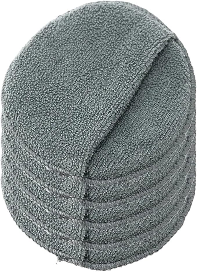 2/5/10Pcs 5-inches Microfiber Wax Applicator Pad Ultra Soft Car Polishing Sponge with Finger Pocket Auto Care Polish Foam 2028(Grey 5Pcs)