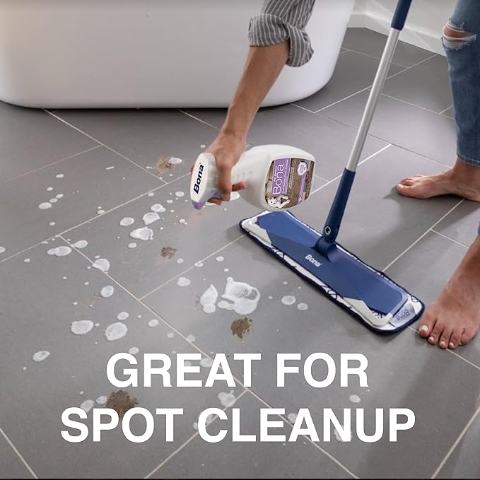 Bona Pet System Bundle for Dogs - Includes Premium Pet Microfiber Mop for Multi-Surface Floors + Bona Pet System Microfiber Sweeping Pad + Floor Cleaner, Dog Formulation 32 fl oz