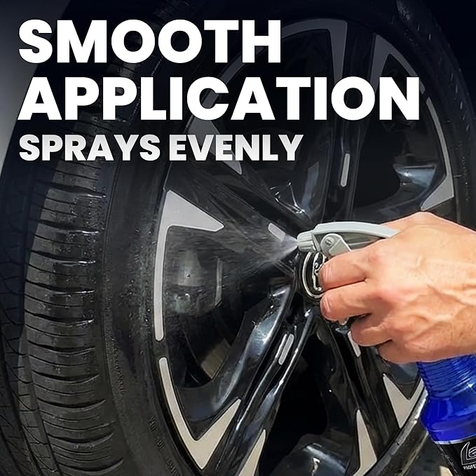 LANE'S Super Blue Tire Dressing Spray | High-Gloss Car Tire Shine Spray | No Sling, No Run, Long Lasting | Protects from Cracks & UV Rays | Non-Greasy Automotive Dressing & Cleaner | 32oz
