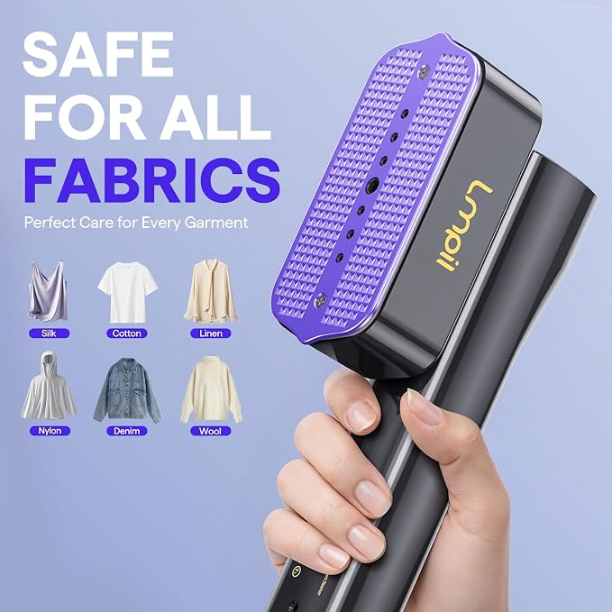 Steamer for Clothes, Handheld and Portable with 15-Second Heat-Up, 2-in-1 Steamer & Iron with Smart Touch Operation and 4 Modes, Suitable for All Fabrics, Ideal for Home & Travel