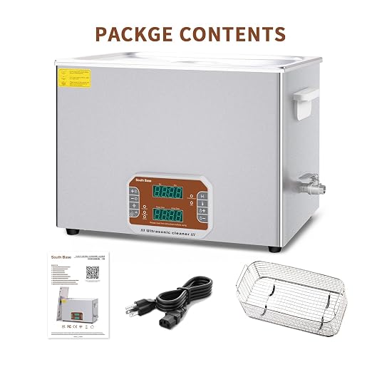 SOUTH BASE Ultrasonic Cleaner,37L Sonic Cleaner with Cleaning Basket,Timer&Heater,720W Touch Control Ultrasonic Cleaning Machine for Gun,Motorcycle Engine,Carburetor Parts,Chain