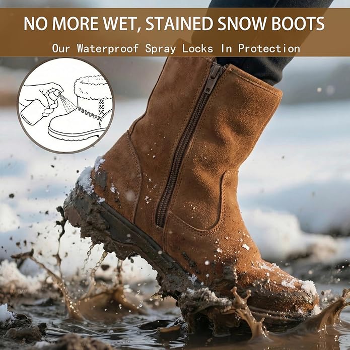 Sheepskin Suede Cleaner Kit with Waterproof Protector Spray for Suede Nubuck Boots Shoes, Cleaning Care Set Includes Cleaner Conditioner Deodorizer Brush Eraser
