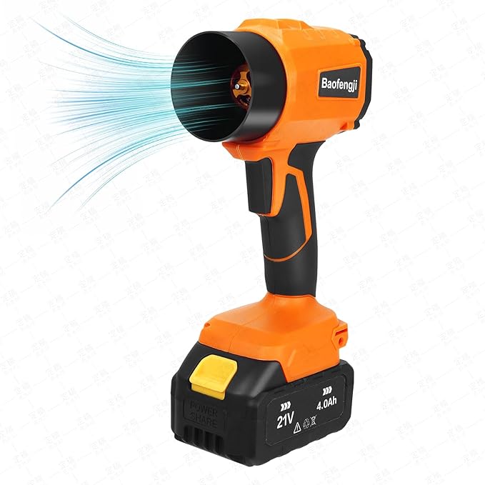 Cordless Leaf Blower Dust Cleaner Handheld Electric Air Duster Jet Dry Mini Blower Turbo Fan for Cars Computer Lawn Care, Patio Cleaning by 2PCS Batteries