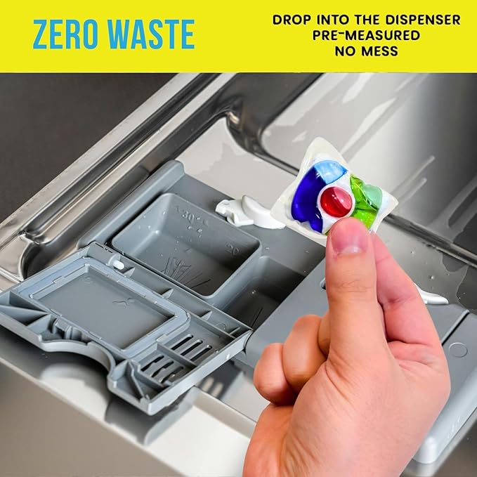 ECO-GALS Eco-Spinz Disposal Cleaner and Deodorizer for Kitchen Drains and Sinks Plus Eco-Shines Dishwasher Detergent 3 in 1 Power of Liquid, Powder, and Gel for Brighter Cleaner Dishes
