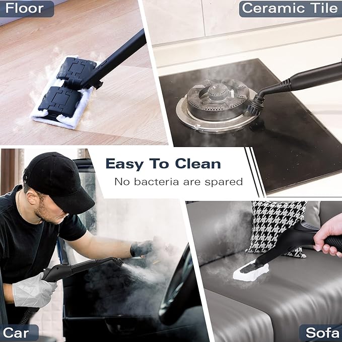 Waitbird Steam Cleaner, Steam Cleaner For Home, Handheld Steamer For Cleaning With 21 Accessories, 248 °F High Temperature, Suitable for Grout, Floor. Sofas, Upholstery, White