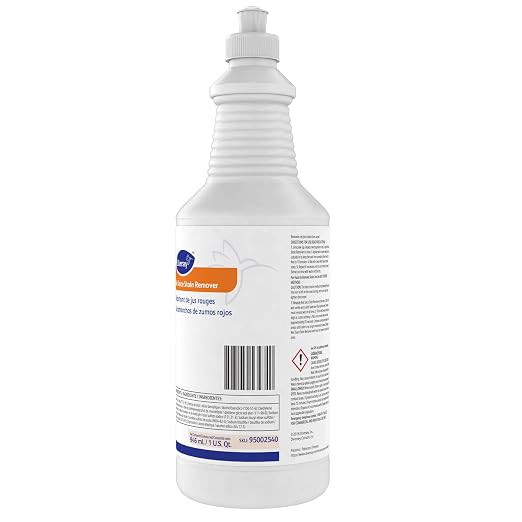 Diversey Red Juice Stain Remover, Carpet Spotter, RTU, 32 oz | Carpet Stains, Beverage Spills, Grease Stains, Food Residue, Spot Cleaning, Fast Removal, Easy Application