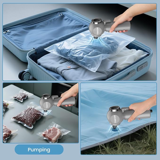Car Vacuum Portable Cordless,Portable Mini Cordless Cleaner with 18000pa Suction Power,3 Suction Modes,Type-C Charge,7 in 1 mini Handheld Vacuum for Home,Car, Office Desk, Keyboards