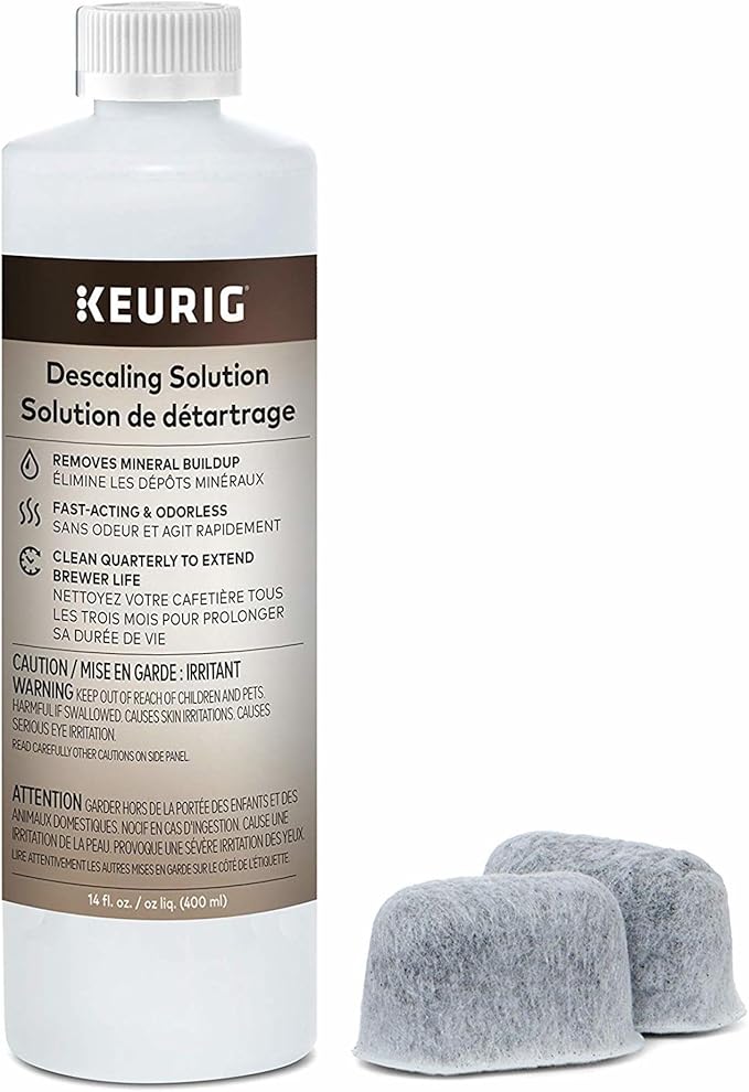 Keurig Brewer Care Kit with Descaling Solution and 2 Water Filter Cartridges, Compatible With All Keurig 2.0 and 1.0 K-Cup Pod Coffee Makers