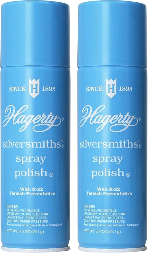 Hagerty Silversmiths Aerosol Spray Polish, Unscented 8.5 Oz (Pack of 2)