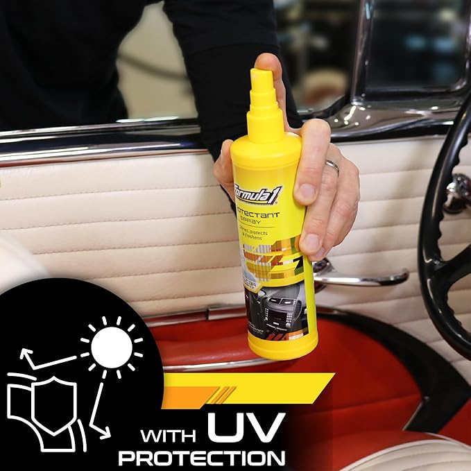 Formula 1 Complete Car Detailing Kit - Clean & Protect Every Surface, Includes Car Wash and Wax, Wheel Cleaner, Interior Spray and Microfiber Towel (5 Piece Bundle)