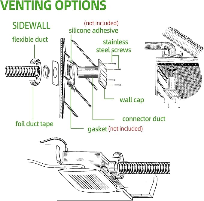 Dryer Vent Kit with Hose/Duct Connector/Wall Plate,4Inch Dryer Wall Vent Hose Connector Wall Duct Kit for Bathroom Ventilation Fan Exhaust,Ceiling Washer Air Circulation,Brown Louvered Dryer Vent Hood