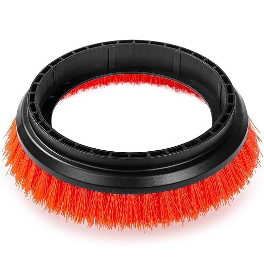 HHQ Commercial Scrub Brush for Orbital Floor Scrubber, Compatible with Oreck Orbiter XL ORB550MC, Bissell BGEM9000, 12" Diameter, Heavy-Duty Brush, Orange