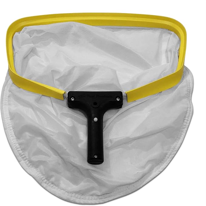 Pool Net - 14" Round, Yellow, Plastic, Polycarbonate Handle, Compact, Durable Construction, Telescopic Handle, Perfect for Pools, Spas, Jacuzzis, Ponds