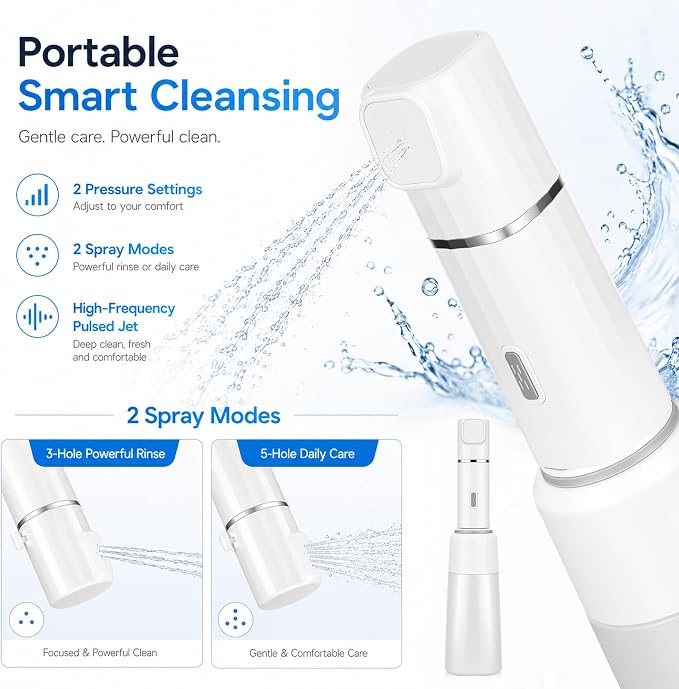 Electric Portable Bidet 800mAh, Rechargeable Portable Bidet for Travel 450ML, IPX7 Waterproof, Convenient for Travel, Camping, Hiking, Outdoor Enthusiasts & RV Users
