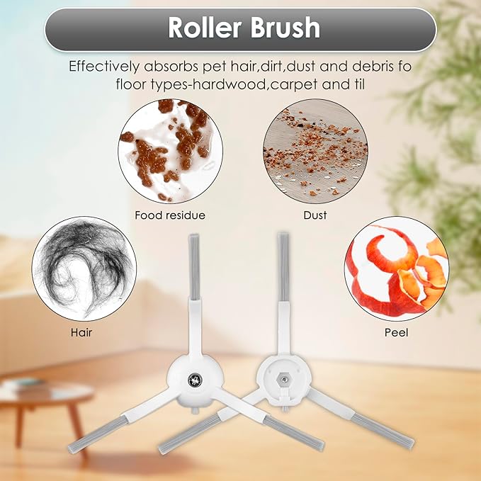 (22 Pack) Freo S Replacement Parts for Narwal Freo S, for Tapo RV30 Max Plus/ RV20 Max Plus Robot Vacuum, 1 Roller Brush, 6 Side Brushes, 6 HEPA Filters, 6 Dust Bags, 3 Mop Pads, Accessories Kit