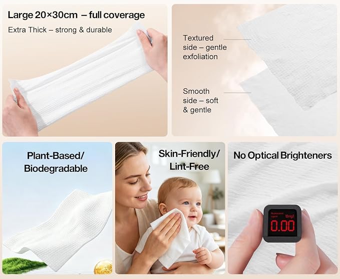 Disposable Compressed Face Towels: Refills for Reitow Hot Towel Dispenser - 60 Pcs (3 Buckets) Makeup Remover Towels - 100% Rayon/Soft/Biodegradable - for Travel Camping Hiking Spa Salon