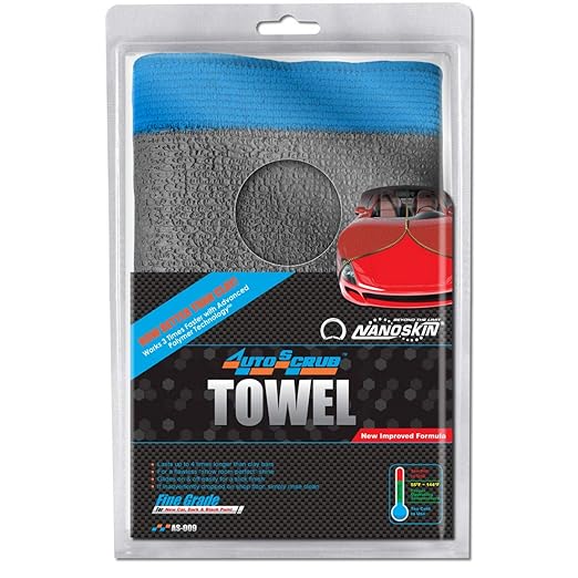Nanoskin AUTOSCRUB Surface Prep Towel Fine Grade- Patented Clay Bar Replacement Tool to Remove Embedded Contaminants Before Wax & Coating | Safe for Painted Surface, Glass, Plastic, Metal & More, 12" x 12"