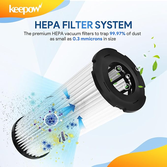 3 Pack F1 Filter Replacement & 3 Pack Style 4/5 Vacuum Belt Compatible with Dirt Devil Upright Vacuum Cleaner