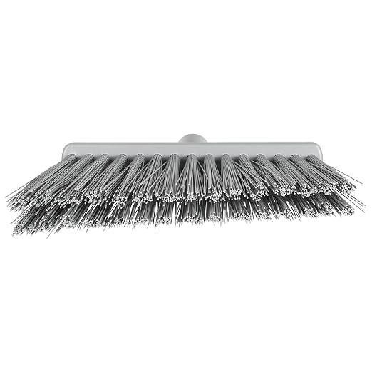 Vikan 291488 Broom, Angle Cut, 11.4" Extra Stiff, Gray