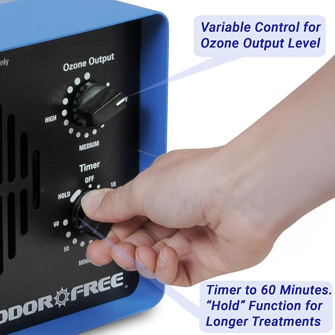 OdorFree Autel 1000 Ozone Machine Odor Removal for Eliminating Smells and Permanently Removing Pet, Car and Musty Odors - Ozone Generator for Autos, Hotels and Small Spaces With Short Treatment Times