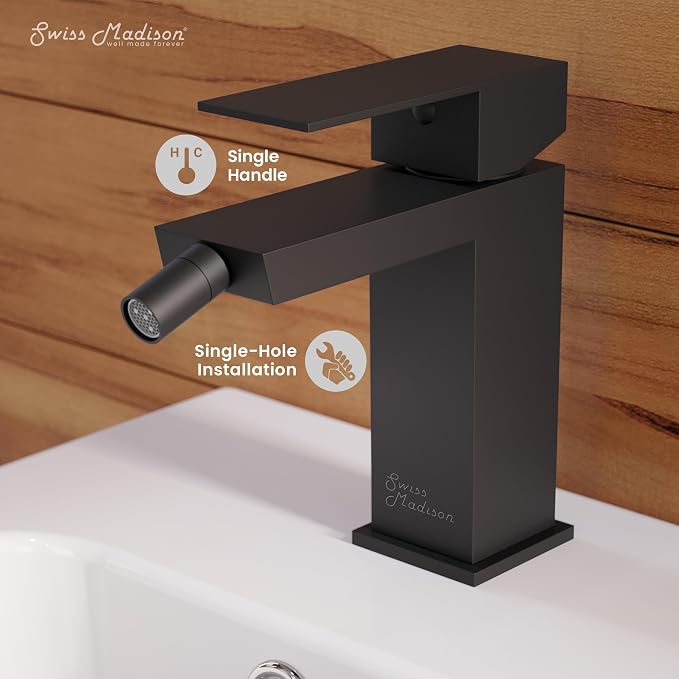 Swiss Madison Well Made Forever SM-DF80MB Concorde Bidet Faucet in Matte Black