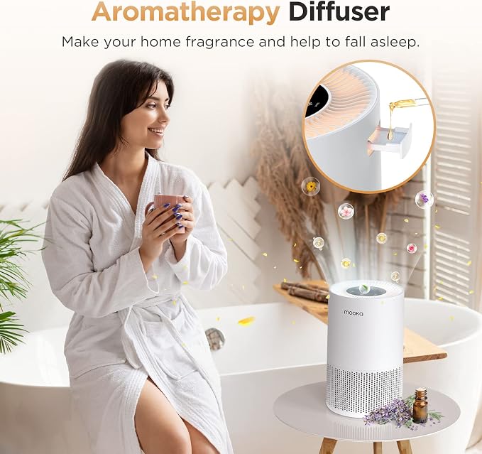 Air Purifiers for Home Large Room AP-S0610L and KJ190L Washable Filters, Fragrance Sponge, MOOKA H13 HEPA Filter Pet Air Purifier for Bedroom