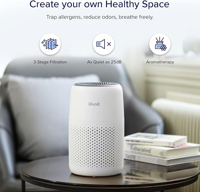 LEVOIT Smart Humidifier (Dual 200S) and Air Purifier (Core Mini) Bundle for Bedroom and Home